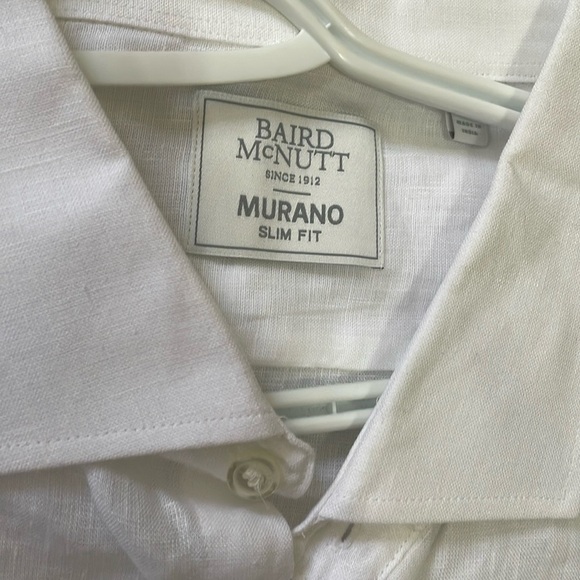 Baird McNutt White Button-Up Shirt 100%Linen - Picture 4 of 13